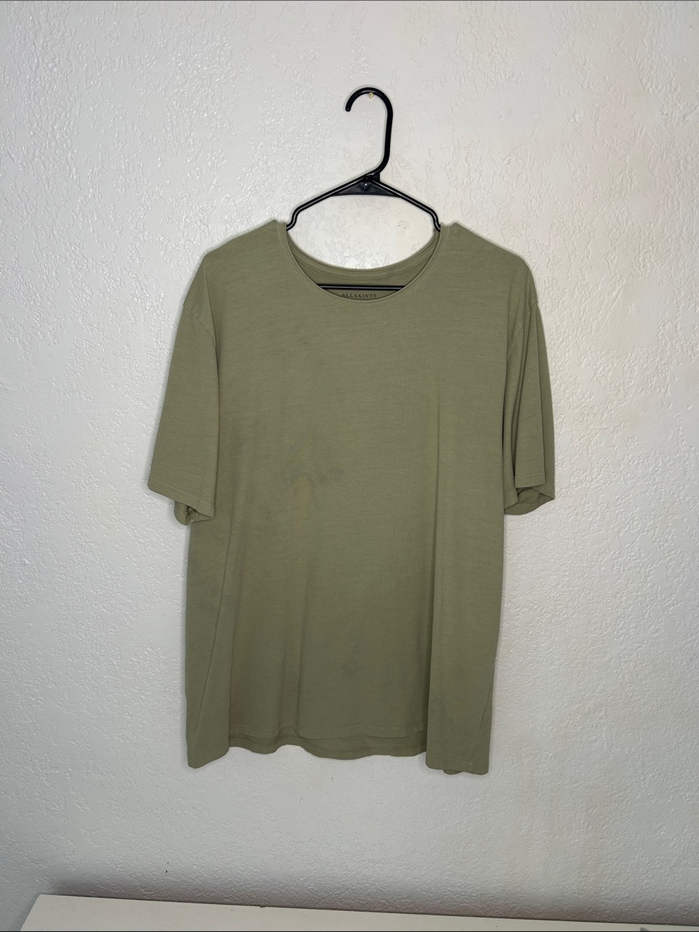 All Saints Olive Green Short Sleeve Crew Neck T-Shirt